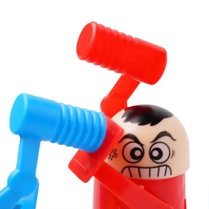 Mini tête pour enfants frapper petit homme combat rouge et bleu attaque et défense double Parent enfant doigt