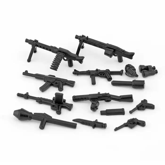 25/50/100/200 pièces Blocs de construction d'armes militaires SWAT, canons, armes, armée, police, fi
