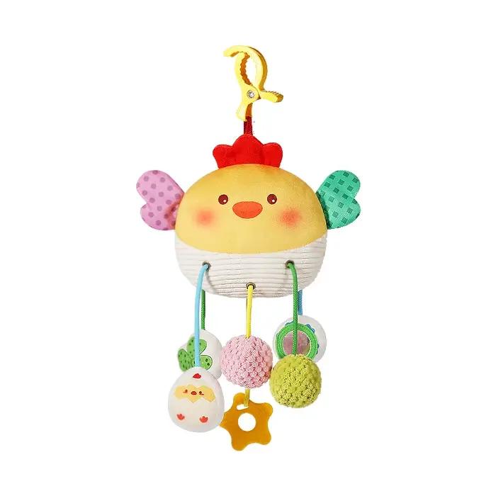Jouets sensoriels pour bébé de 0 à 6 mois, accessoire de crabe suspendu pour berceau et siège de voiture avec hochets à Clip et jouet de dentition, cadeau pour nouveau-né