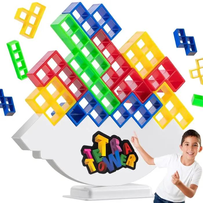 Tetra Tower Fun Balance blocs de construction empilables jeu de société pour enfants adultes amis équipe dortoir jeu familial cadeaux de nuit et de fête