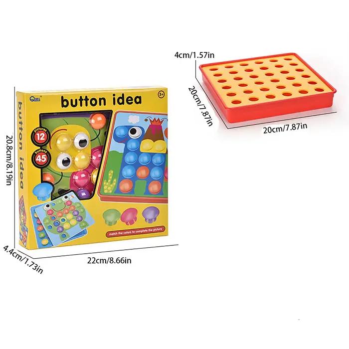 Puzzle à boutons de grandes pièces pour l'éducation de la petite enfance jouet éducatif pour enfants puzzle de reconnaissance des couleurs occasions spéciales anniversaire Noël