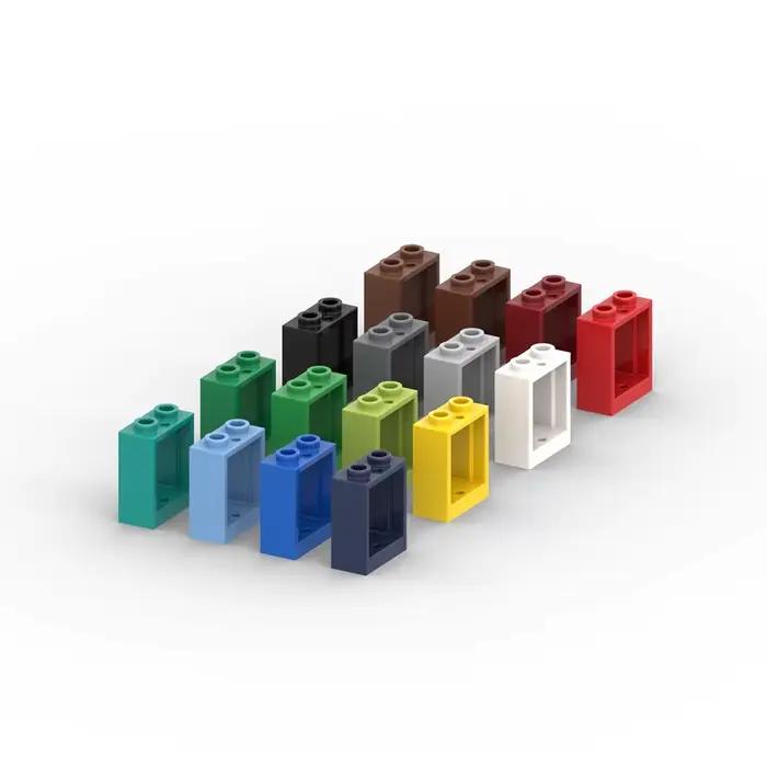 20 piècesMOC pièces 60592 79128 fenêtre 1x2x2 avant plat briques compatibles bricolage blocs de cons