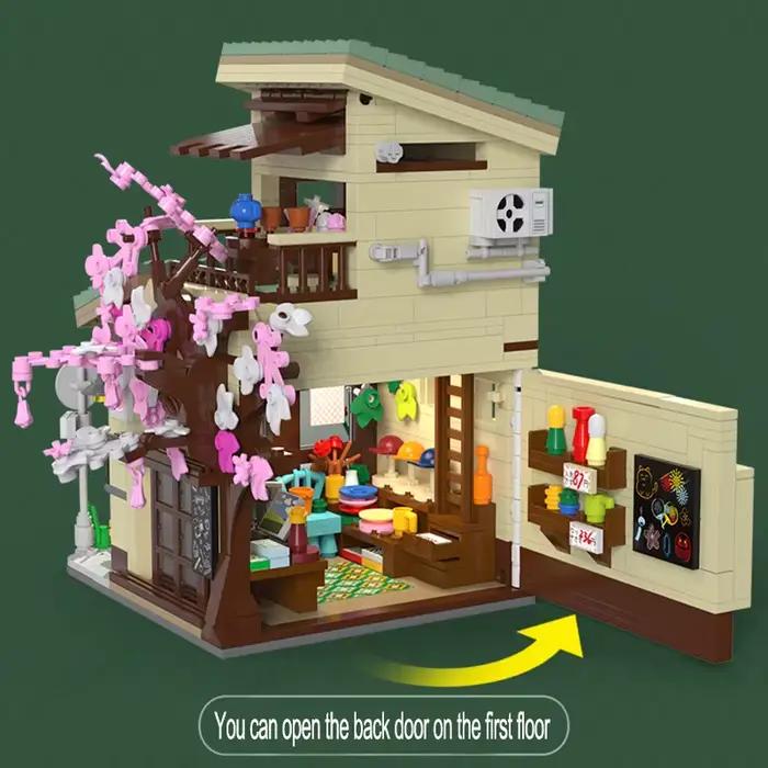 Cada LED ville Style japonais épicerie maison blocs de construction Double pont Duplex Architecture briques jouets