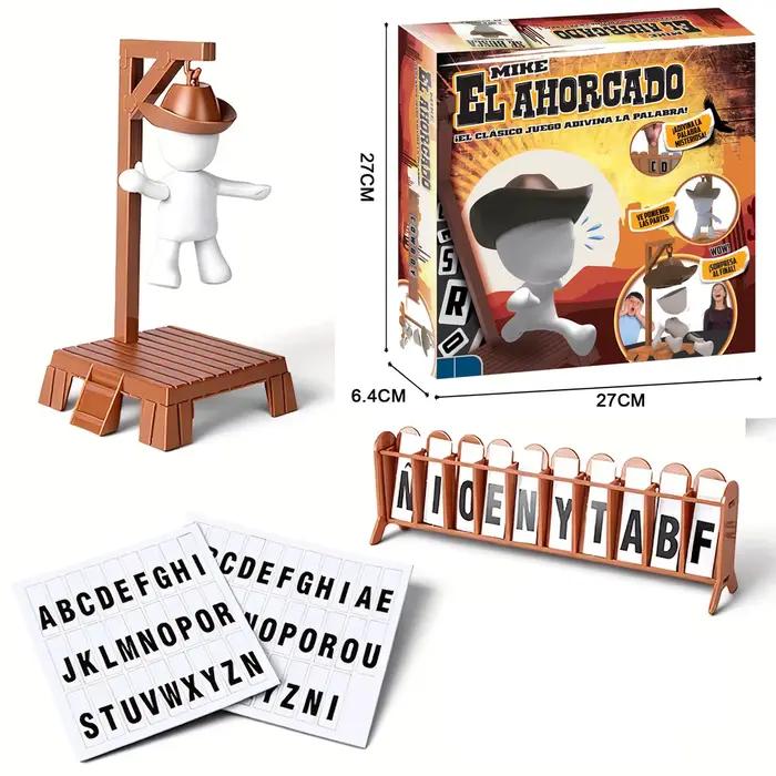 Jeu de société magnétique Cowboy Hangman : Devinez le mot avant que Hank ne tombe – Jeu de voyage avec poupée suspendue
