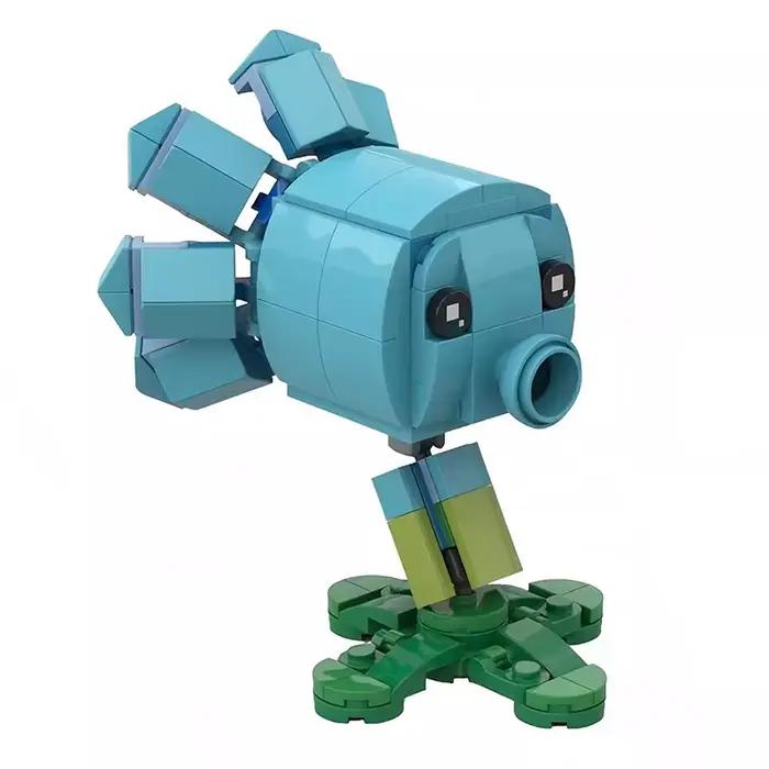 Bricklink MOC idées PVZ jeu plantes et Zombies bataille figurines ensembles paysan blocs de construction enfant jouets Halloween cadeau