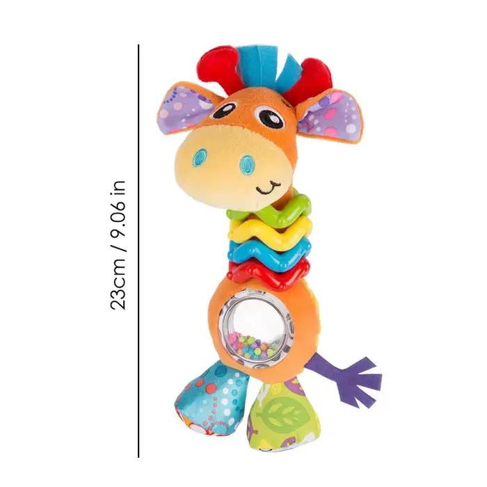 Jouet de dentition en peluche douce avec anneaux à hochet et papier froissé pour nouveau-né développement sensoriel éducatif pour bébé 0-6 mois occasions spéciales