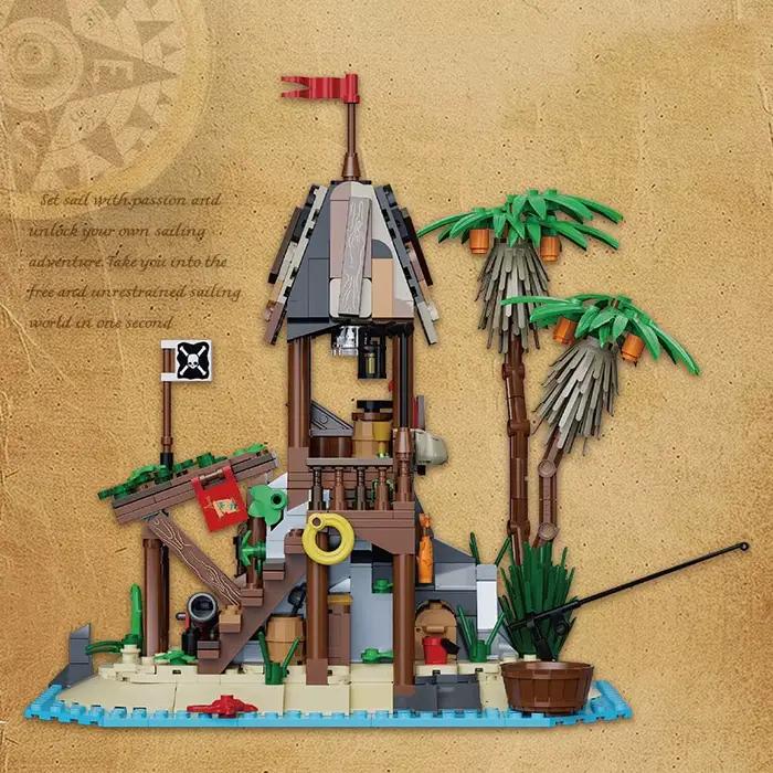 Ensemble de construction de blocs de l'île naufragée des pirates inspiré des films et jeux pour adultes occasions spéciales
