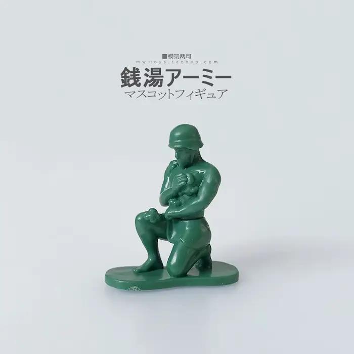 Figurines miniatures japonaises SentousArmy vertes