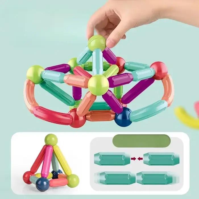 Blocs de construction magnétiques assemblés, ensemble de cubes, jouets d'éducation précoce, Puzzle d
