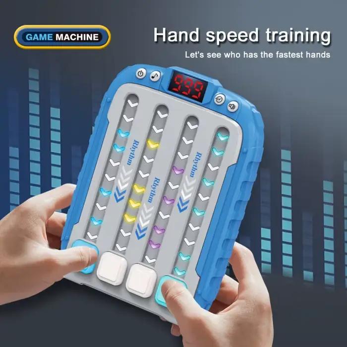 Jeu électronique Montessori à pousser rapidement, jouet de puzzle rythmique lumineux, jeu de table éducatif sensoriel portable pour enfants