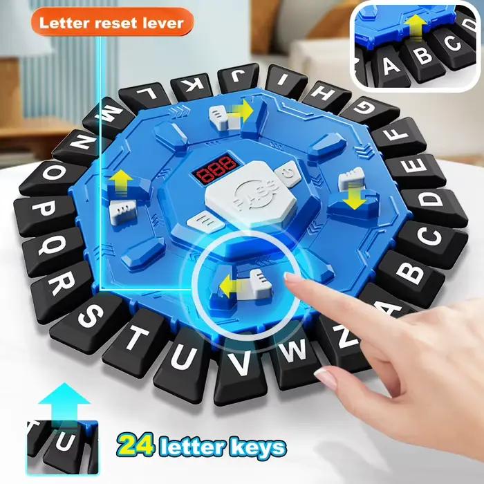 Jeu de mots jeu de société familial avec minuterie à affichage numérique amusant jeu de 24 lettres à rapport rapide pour l'apprentissage de la fête interactive