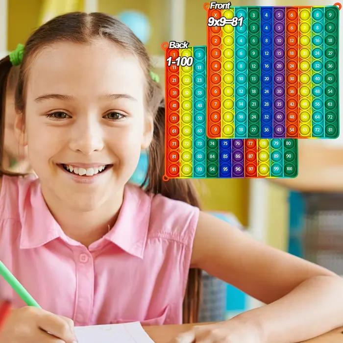 9x9 Multiplication 1-100 jouets de comptage Fidget, bulle de poussée en Silicone chiffres d'apprenti