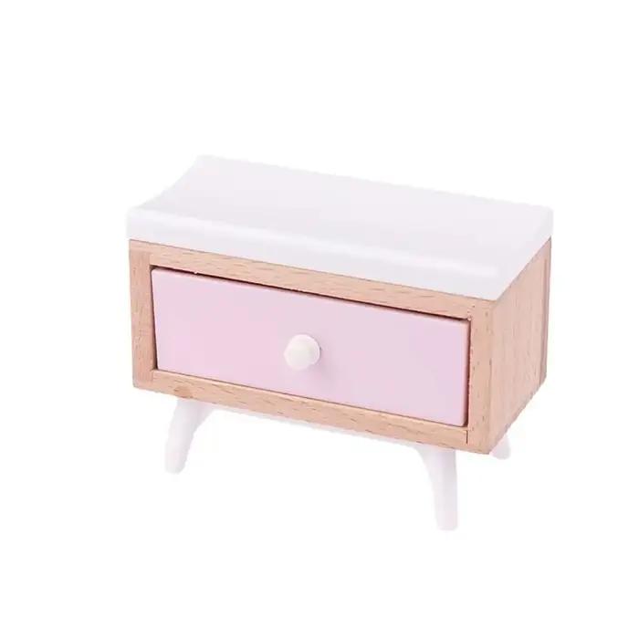 Chaise de salle à manger en bois pour maison de poupée 1:12