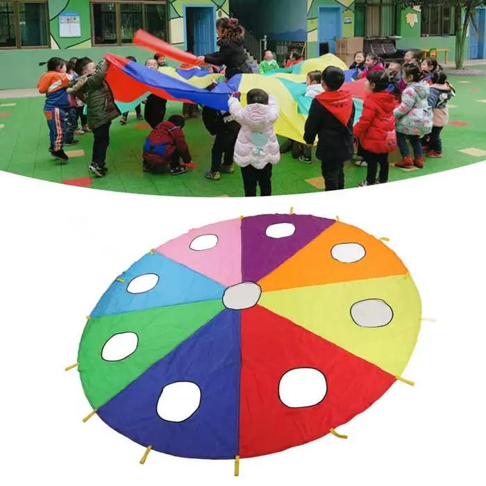 Jeu Whack A Mole parachute arc-en-ciel multicolore pour enfants développement de la coopération activités extérieures occasions spéciales