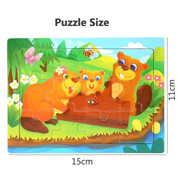 Puzzle 3D en bois Montessori