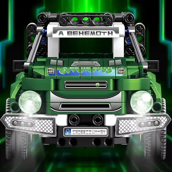 Camion tout-terrain RC à blocs de construction avec télécommande 2.4G