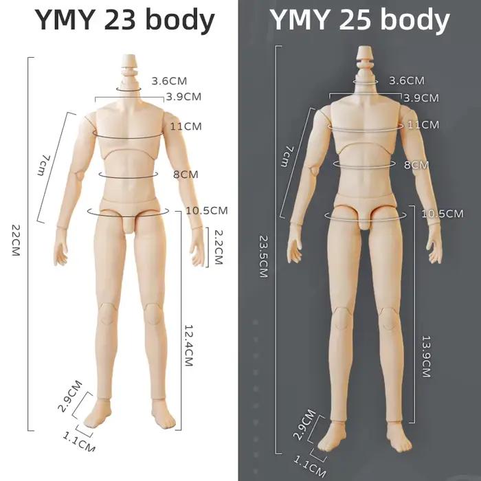 YMY23 corps de poupée masculine 1/7 Bjd corps Joint poupée remplacer les vêtements de cheveux de vis