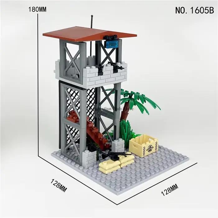 Blocs de construction MOC Tour de Garde Militaire Urbaine modèles de construction militaire à assembler soi-même occasionnels occasions spéciales construction militaire stratégie militaire architecture urbaine