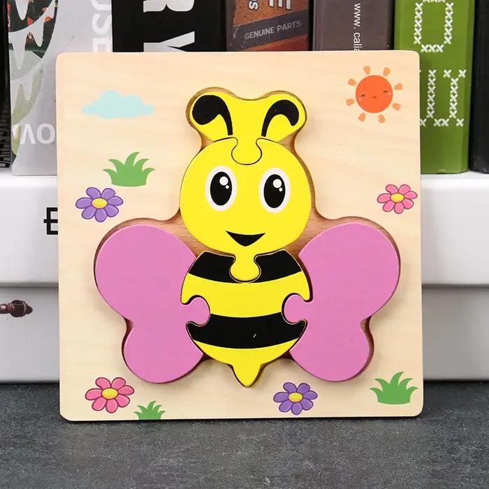 Puzzle 3D en bois de haute qualité pour bébé
