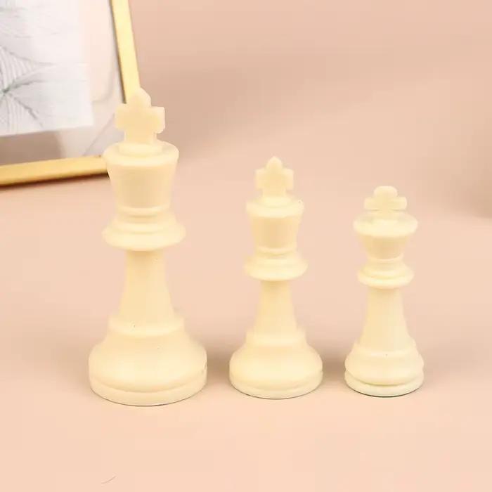 Jeu d'échecs roi échecs haut 95mm 75mm 65mm jeu d'échecs médiéval pas d'échiquier 32 pièces d'échecs jeu de jeu médiéval