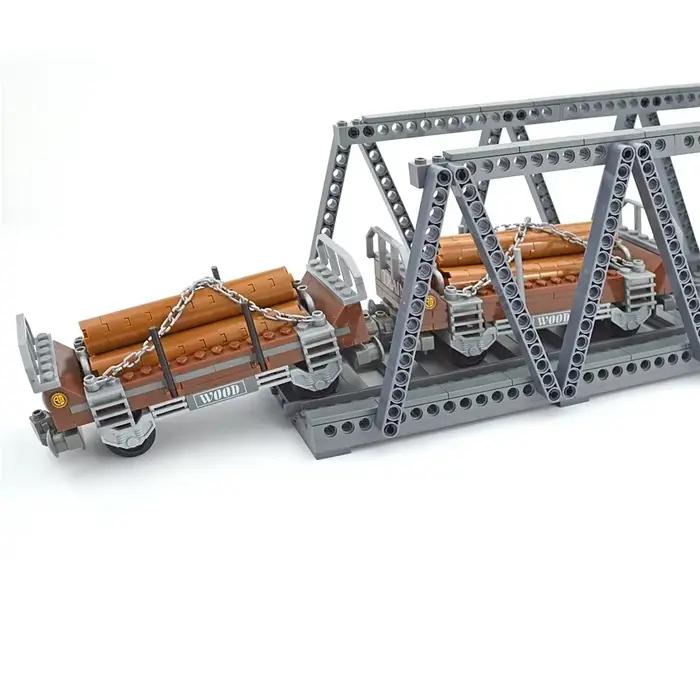 Viaduct pont Train piste DlY ville modèle ensemble voies ferrées pièces de voiture compatibles Construction blocs