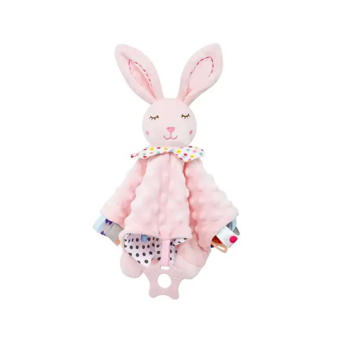 Jouets en peluche pour nouveau-né, couverture d'animal mignon, couette lapin éléphant, apaiser, serv