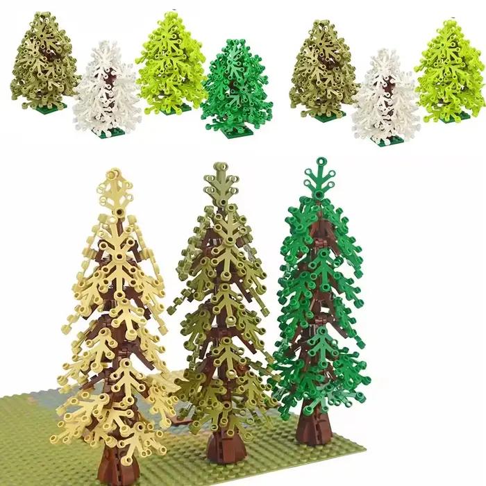 Arbres de ville blocs de construction de cèdre séquoia bloc jouet arbre de noël pour enfants cadeaux Compatible classique brique Juguetes enfants jouets
