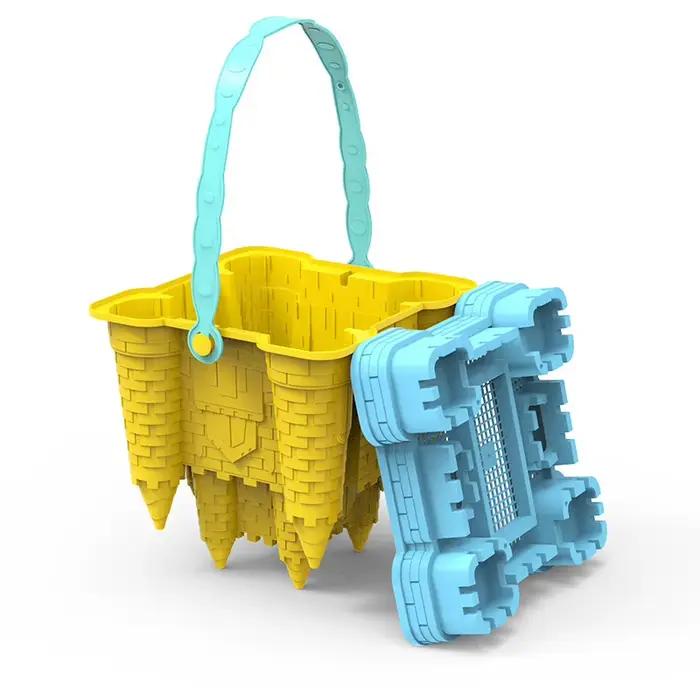 Ensemble de jouets de plage Château et seau pour le sable, accessoires, jouets d'été pour enfants, jouets de sable pour enfants, cadeaux amusants pour la famille en plein air