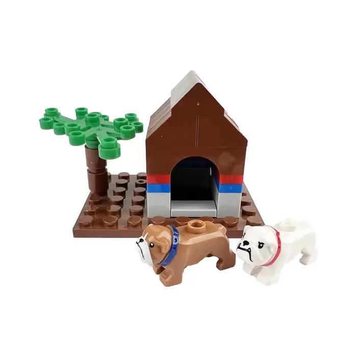 Blocs de construction d'animaux compatibles pour enfants MOC cheveux dorés chien de police bouledogue husky chihuahua occasions spéciales construction éducative imagination enfants nature