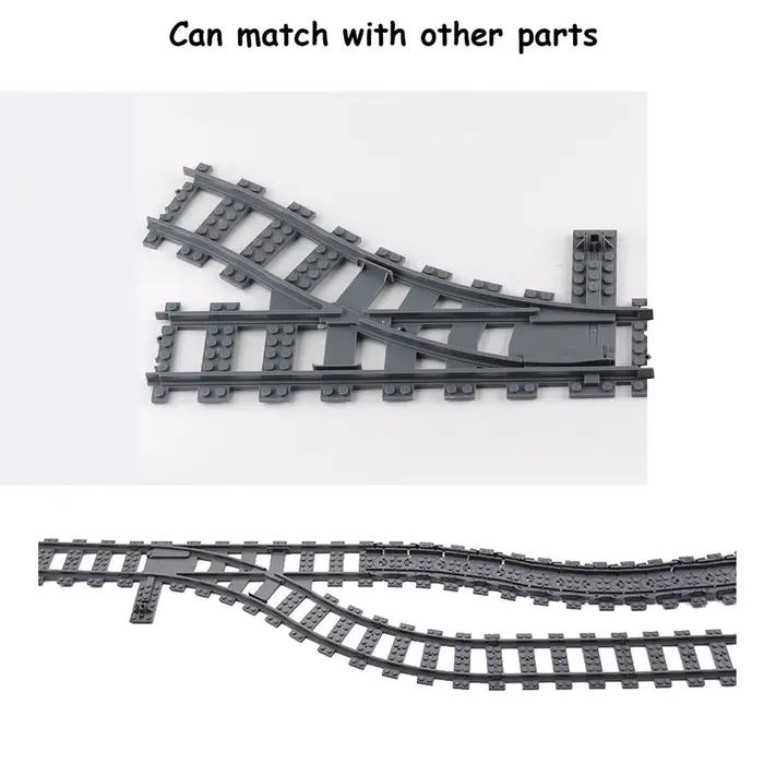 Blocs de construction Trains de ville pistes rails transversales droites et incurvées souples