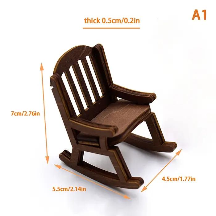 Mini Table de Parc L'inventaire pour Enfants Accessoires de Maison de Poupées Chaises Bancs Meubles Jouets Éducatifs Occasions Spéciales