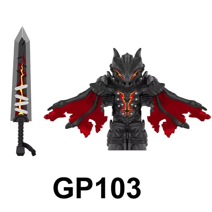 Nouveaux chevaliers médiévaux assembler briques compatibles Berserk Guts Puzzle figurines d'action modèle blocs de