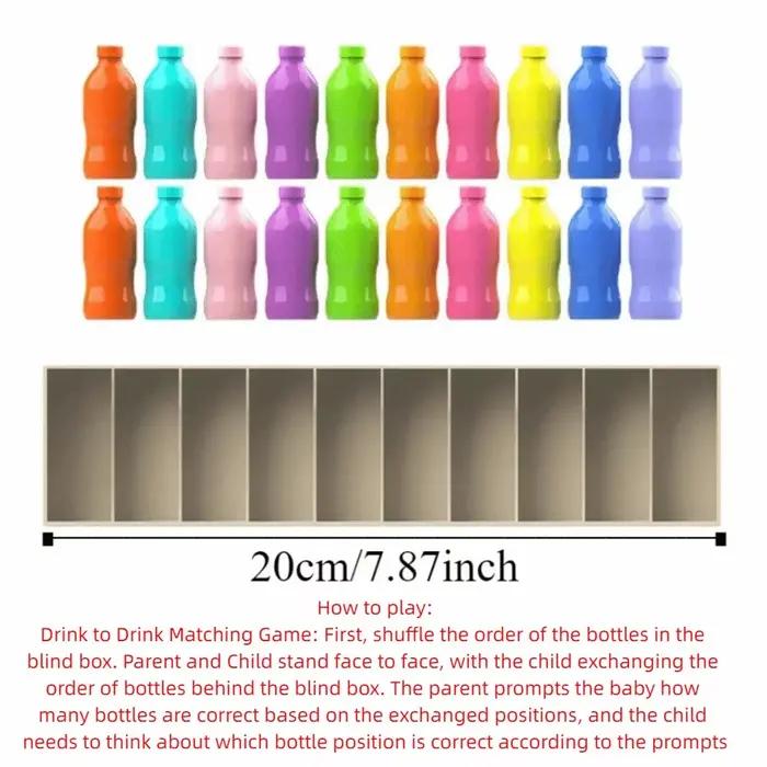 Jeu de correspondance de bouteilles en plastique gris clair pour le développement de la pensée logique et de la créativité chez les adolescents et les jeunes adultes occasions éducatives et ludiques