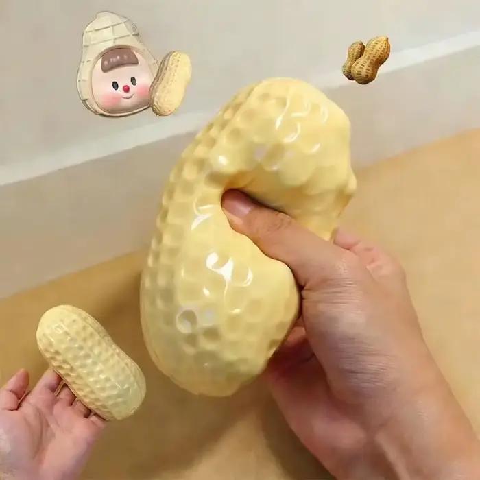 Balle anti-stress en forme d'arachide, jouet à presser, jouet sensoriel ASMR, sensation douce comme du beurre, jouet anti-stress pour adultes, cadeaux