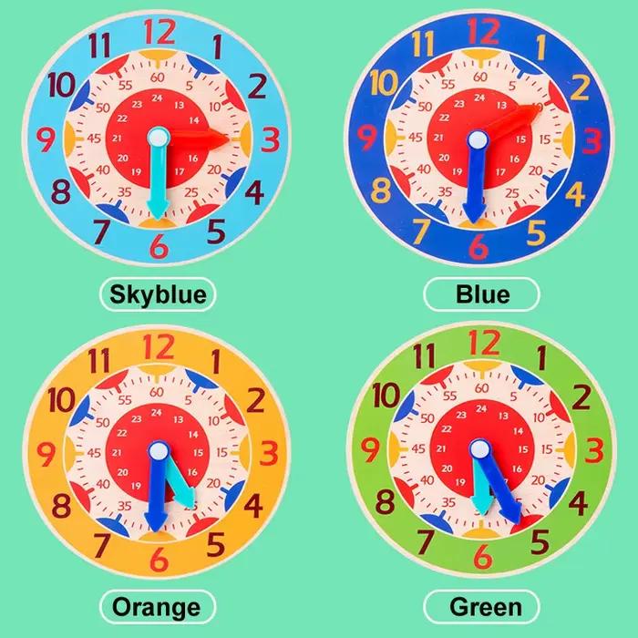 Horloge en bois Montessori pour enfants