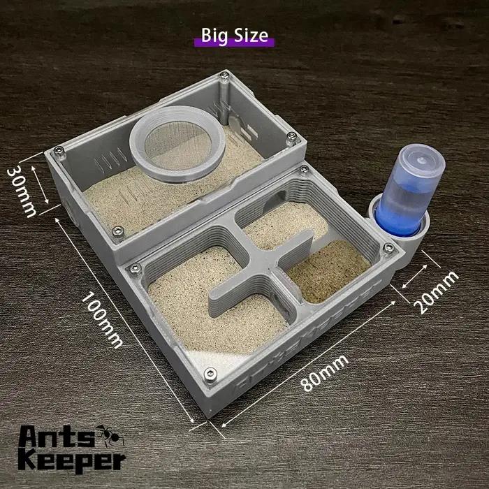 【Ants Keeper】Fermes de conception originale avec séparation sèche-humide Nid de maison AntHill à quatre pièces avec sable dur pour colonie de fourmis plus grandes