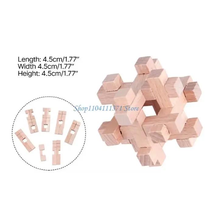 P9FC 9 pièces 3D casse-tête en bois Puzzle serrures jouet développement
