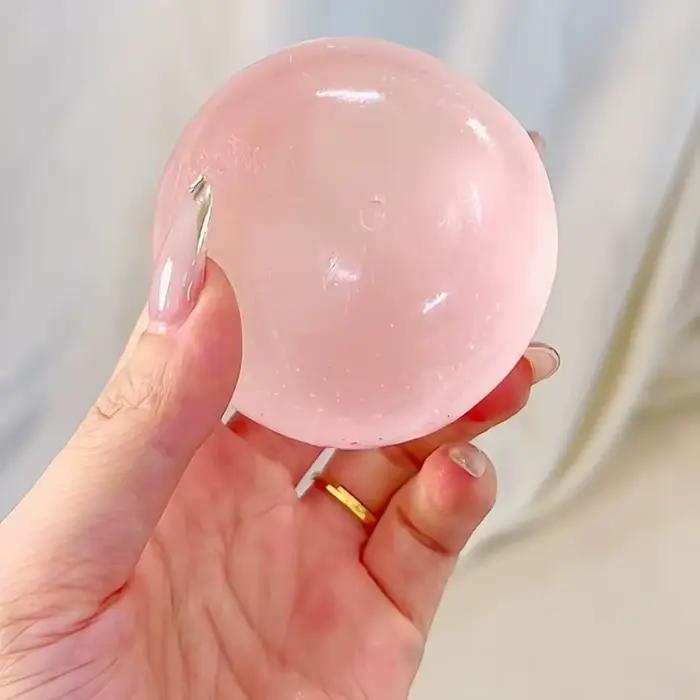 Jouet Squishy Maltose Bleu Jouet Anti-Stress Mochi Mignon Jouet Sensoriel Doux Balle Transparente Bleue Simulée Jouet de Décompression à Rebond Rapide Occasions Spéciales Relaxation Anti-Stress