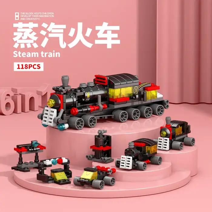 NOUVEAU Kit de construction 6-en-1 DIY : Train