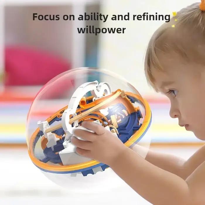 Puzzle 3D balle labyrinthe macroupta forme géométrique en plastique ABS pour enfants et adultes jeux d'obstacles montessori équilibrage coordination motrice occasions spéciales