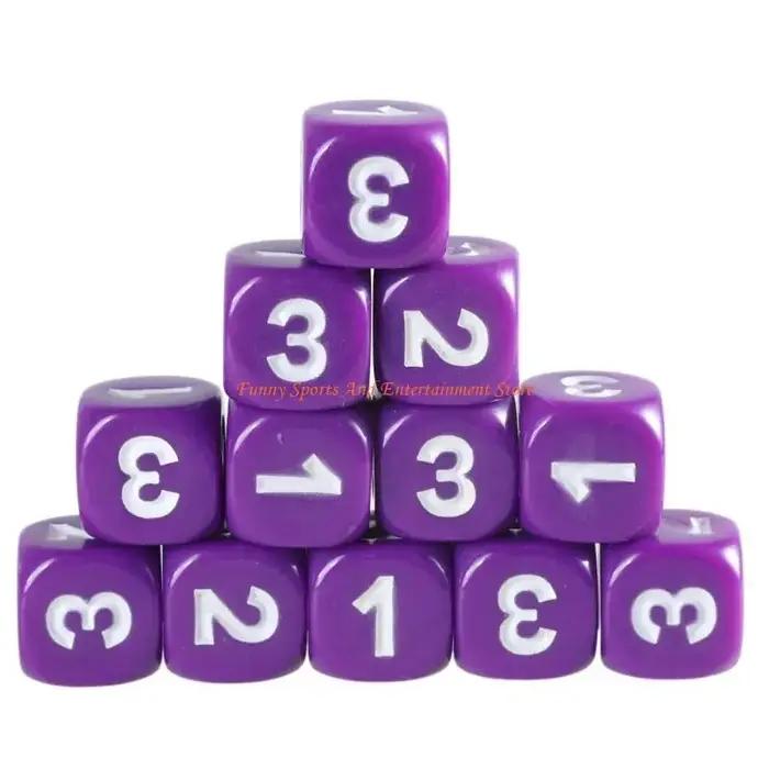 C4DE jeu jeu bloc arrondi enseignement des mathématiques jouet éducatif dés petits dés colorés en acrylique à Six faces Cubes