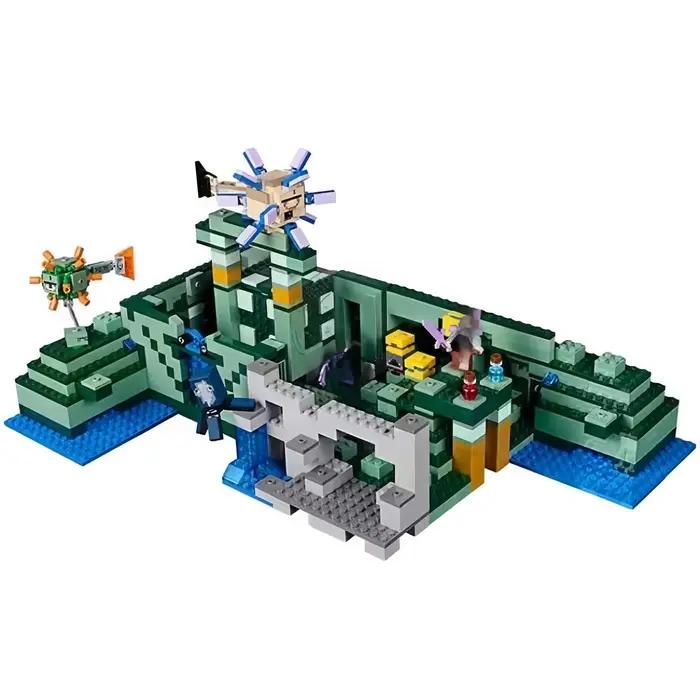 Modèle de construction créatif de temple sous-marin