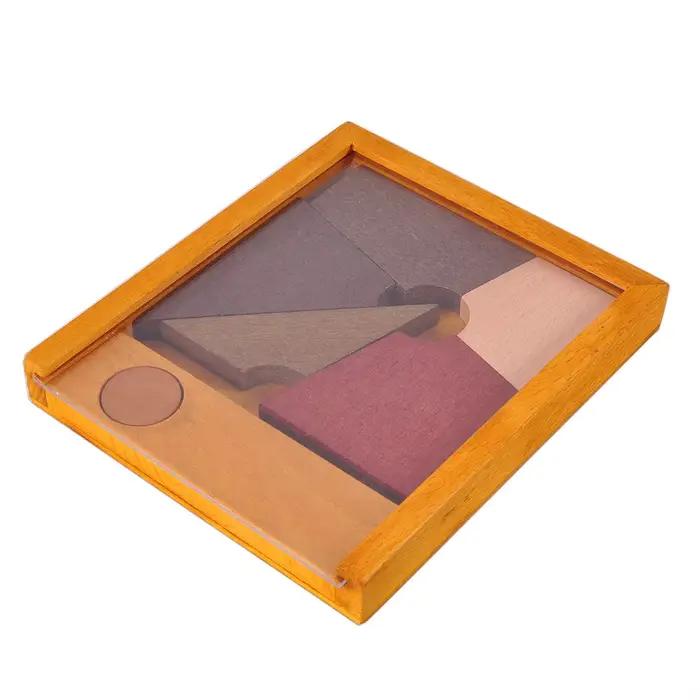 Puzzle en bois, jouets, Tangram magique, développement, réflexion, jeu de réflexion, cours de compétences, Placement intelligent, Triangle, cercle de Placement intelligent