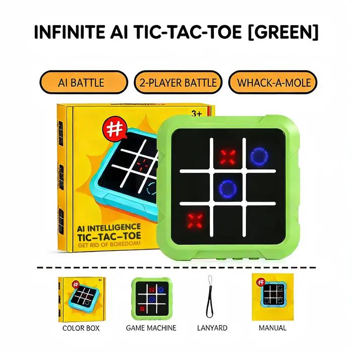 Jeu de société électronique multifonctionnel portable Tic-Tac-Toe, anti-stress et éducatif, adapté a