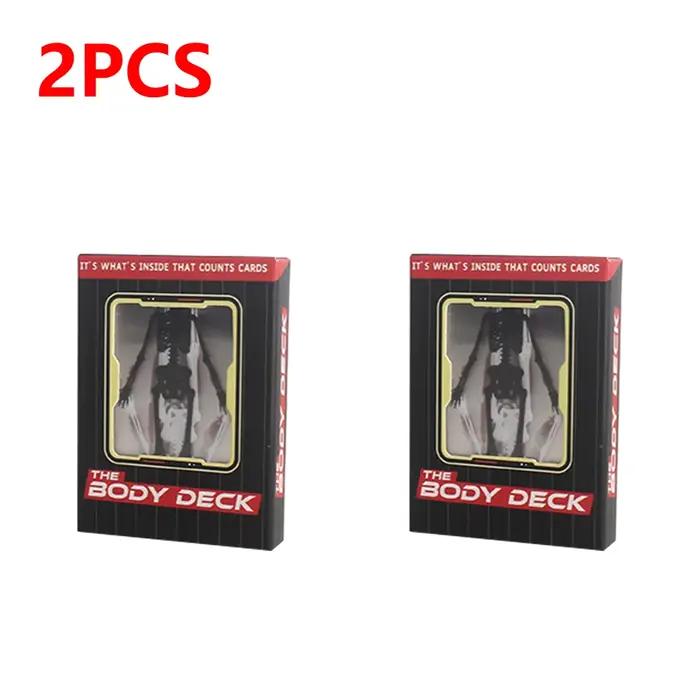Cartes de Poker d'anatomie humaine, 1 à 3 pièces, cartes à jouer squelette, cartes à jouer en plastique imperméables, jeu de société amusant pour Halloween