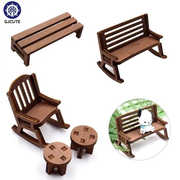 Mini Table de Parc L'inventaire pour Enfants Accessoires de Maison de Poupées Chaises Bancs Meubles Jouets Éducatifs Occasions Spéciales