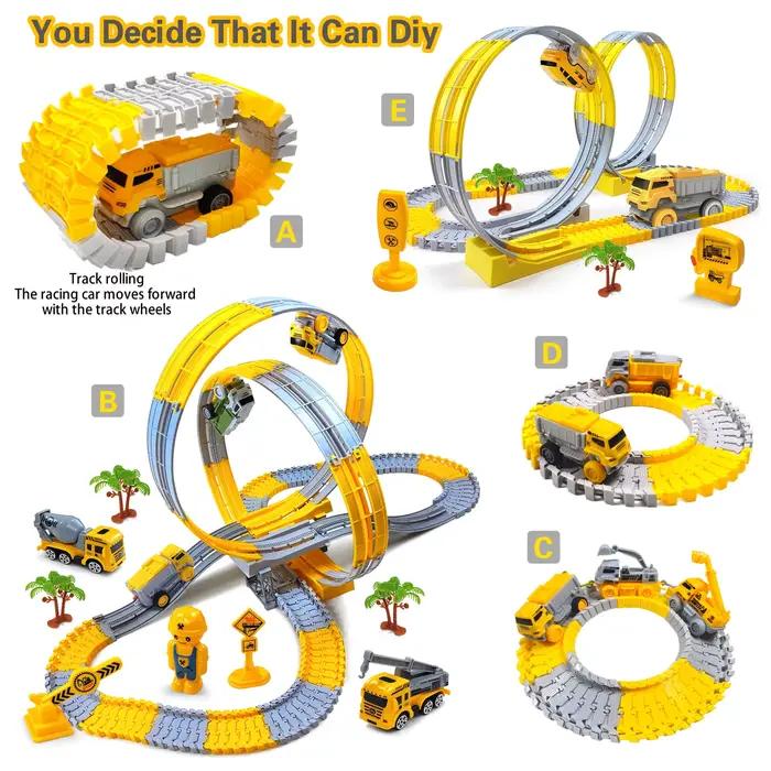 Enfants piste électrique jouet ingénierie Mini voiture garçon jouets