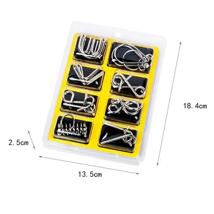 Ensemble de puzzle en fil métallique de 8 pièces