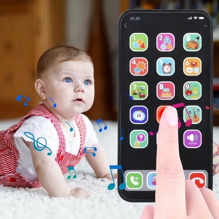 Téléphone jouet éducatif pour enfants écran tactile interactif musique son léger apprentissage numérique pour tout-petits occaions spéciales cadeau anniversaire noël