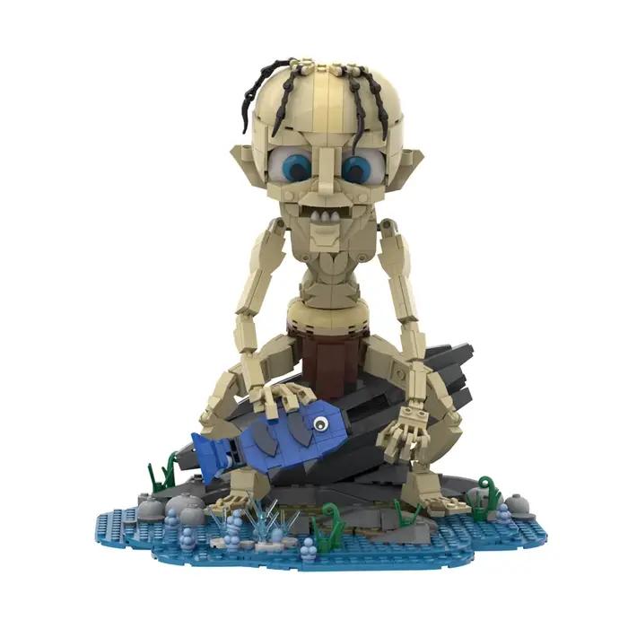 560 pièces MOC Gollum poupée modèle blocs de construction anneaux film Timid horreur sombre